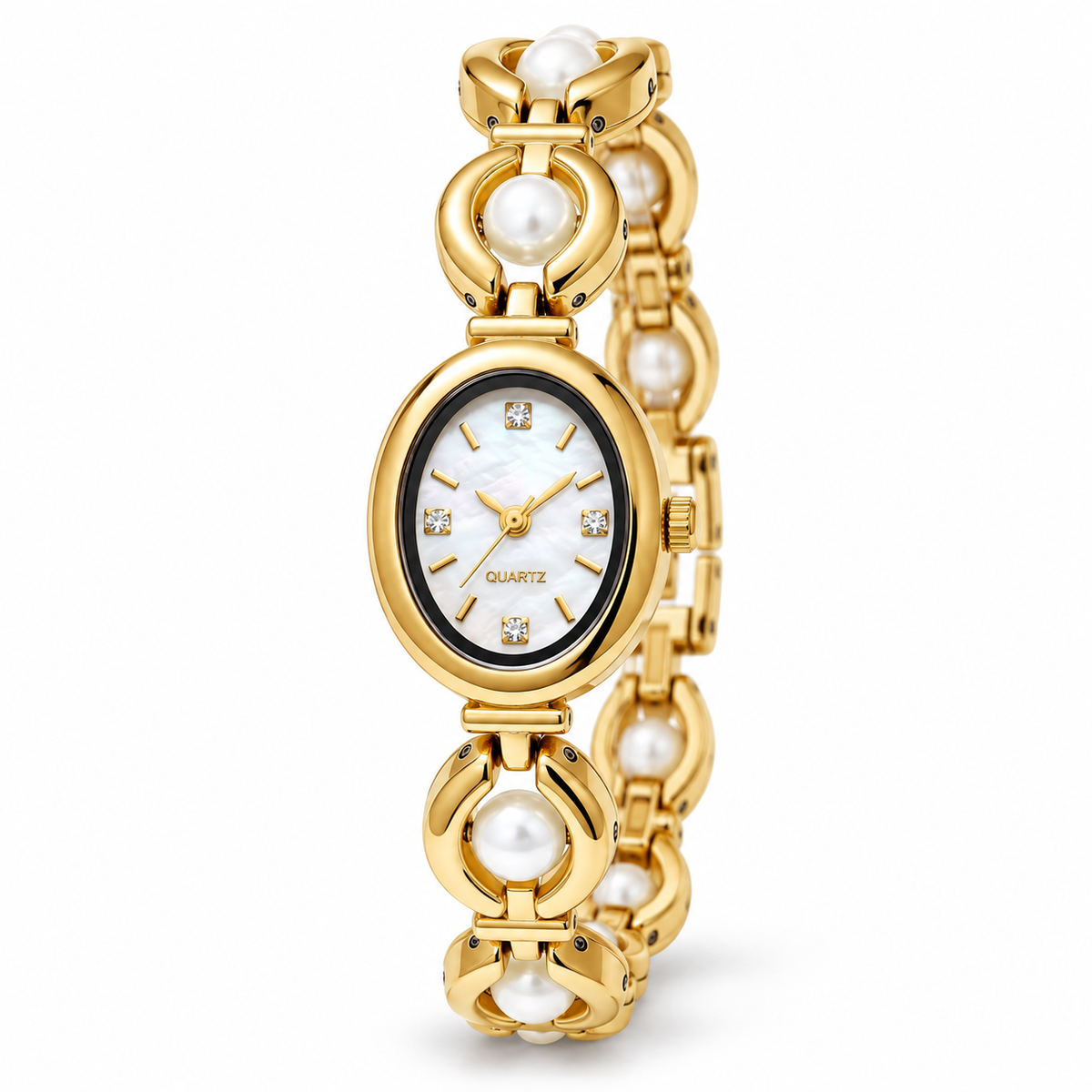 Angelina Horloge - Goud / Wit