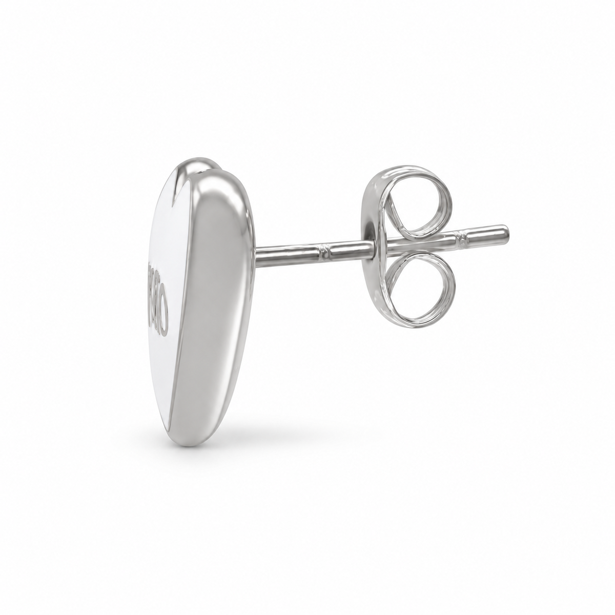 Hart Oorbellen - Zilver/Wit