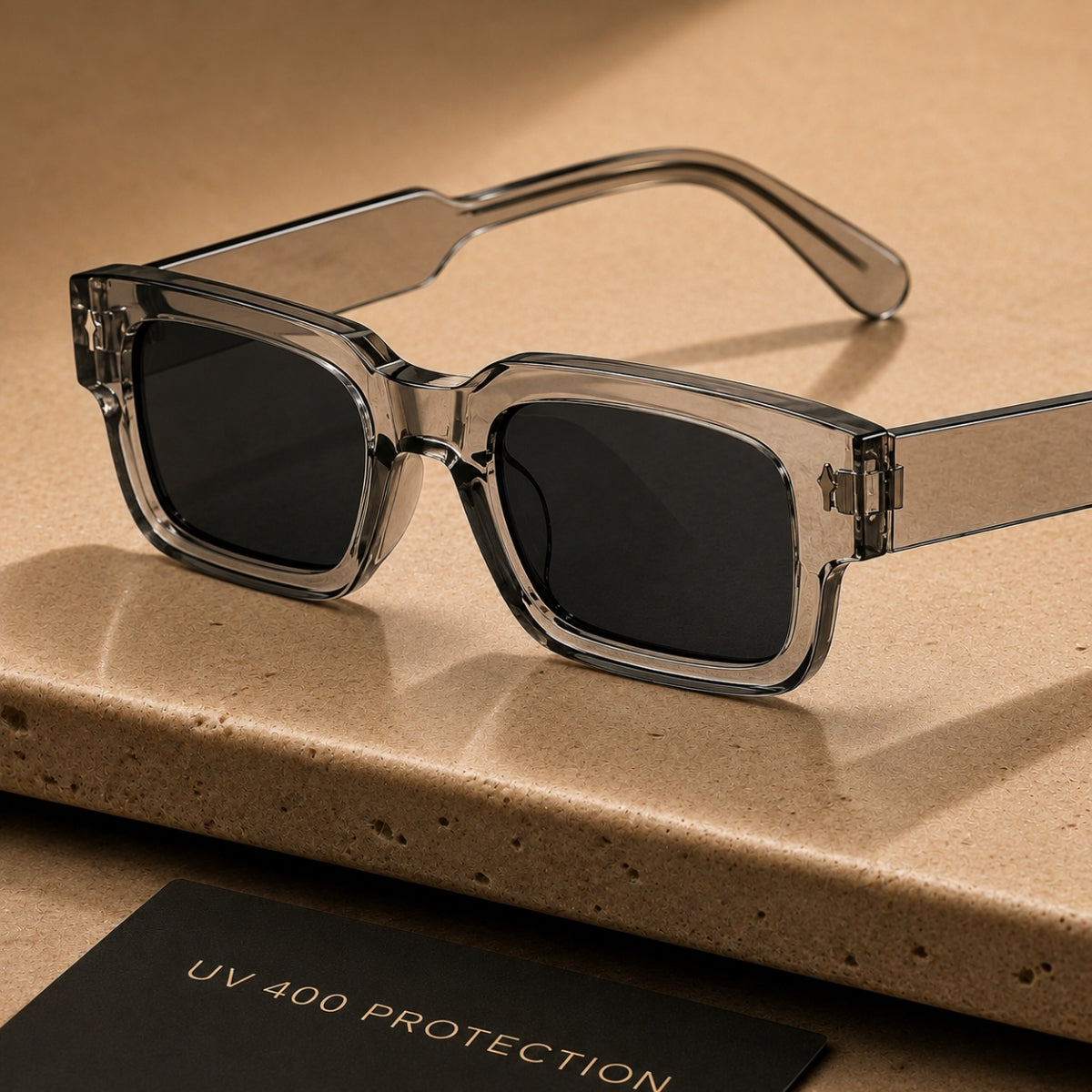 Auron Solbrille - Transparant Sort