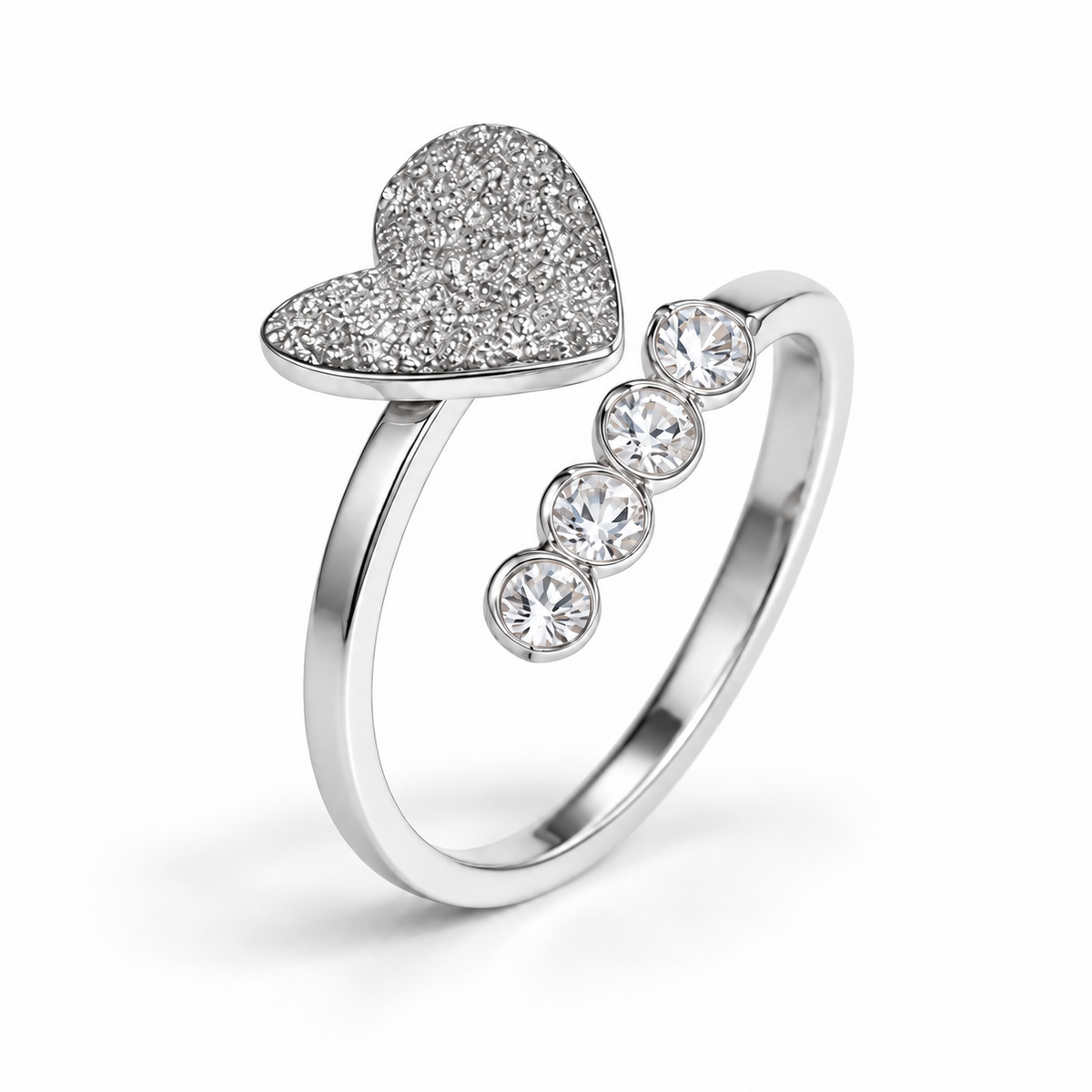 Nerina Hart Ring - Zilver