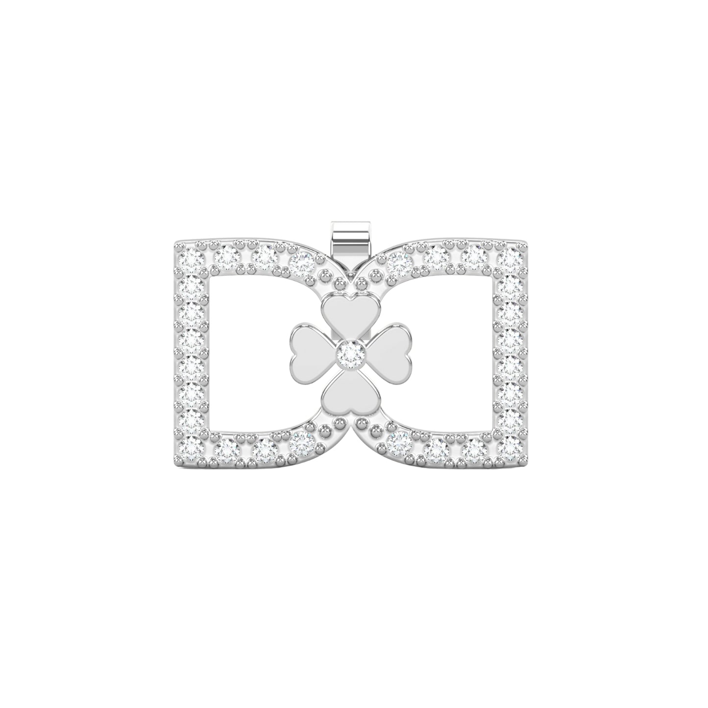 DD Oorbellen met Diamanten - Zilver