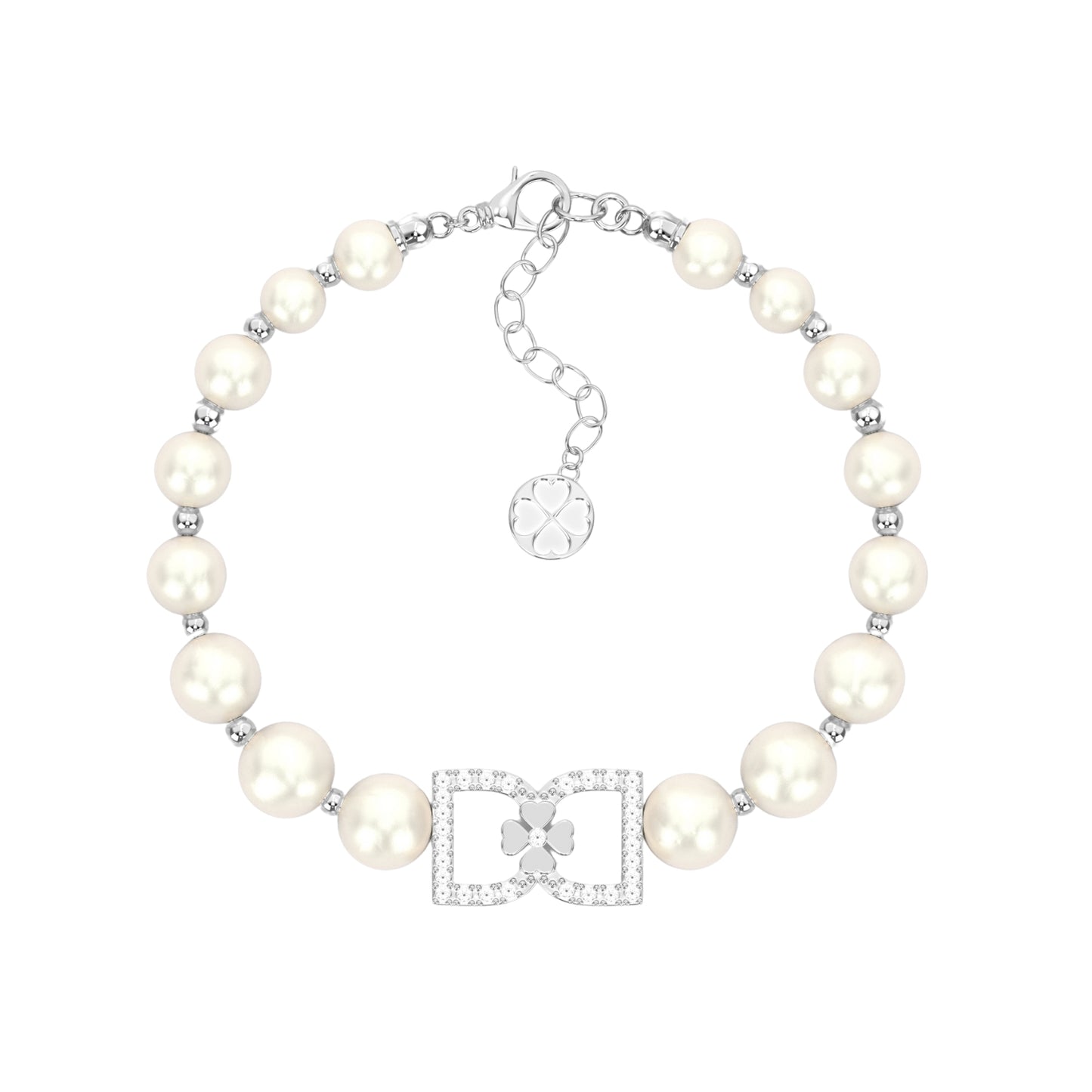DD Parel Armband met Diamanten - Zilver