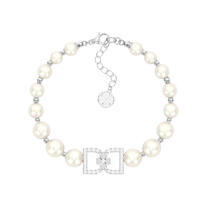 DD Parel Armband met Diamanten - Zilver