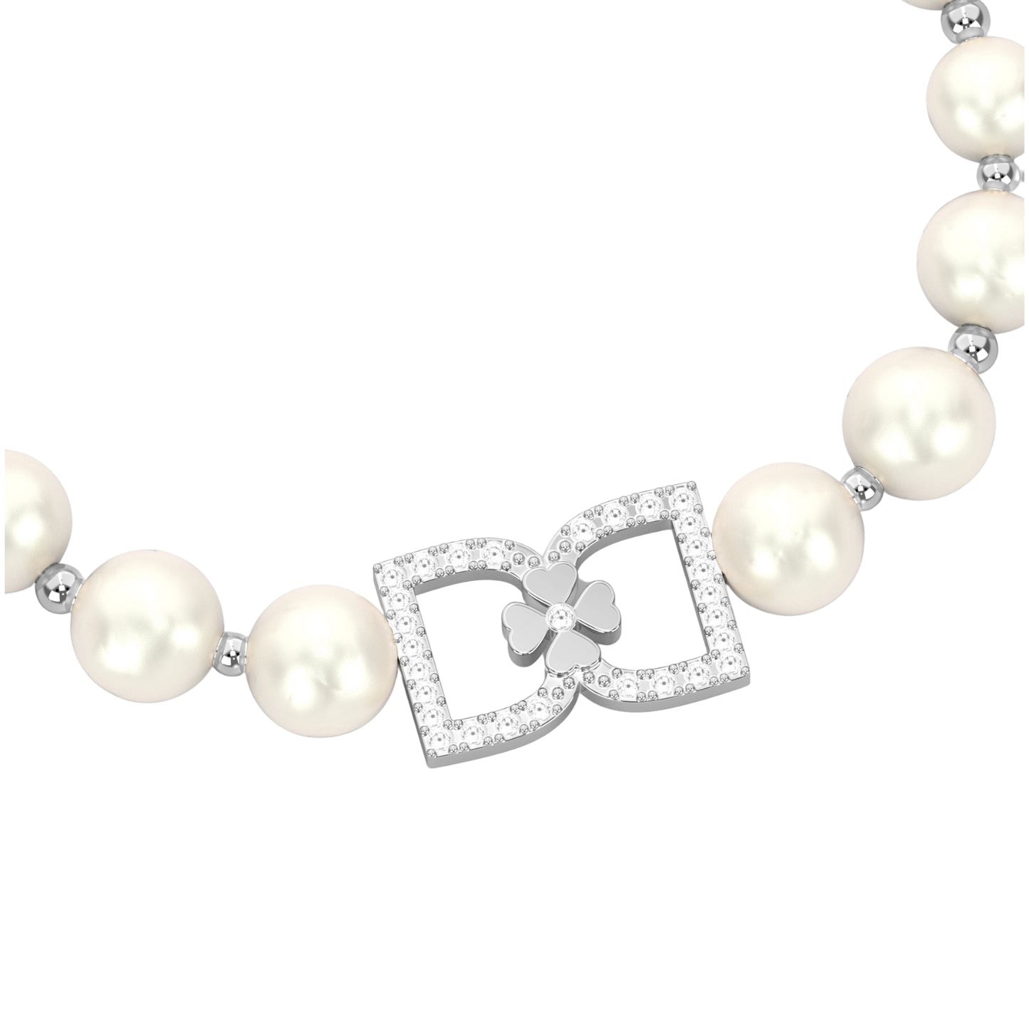 DD Parel Armband met Diamanten - Zilver