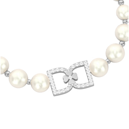 DD Parel Armband met Diamanten - Zilver