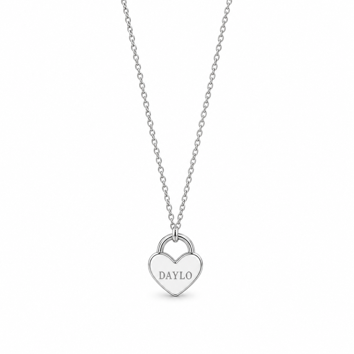 Hart Ketting - Zilver/Wit
