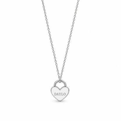 Hart Ketting - Zilver/Wit