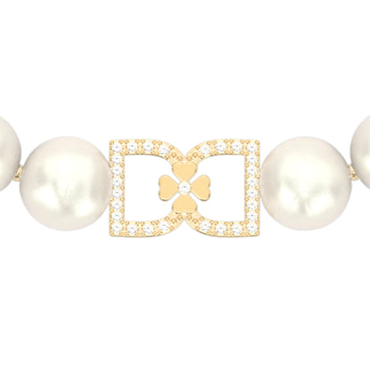DD Pearl Choker Diamonds - Guld