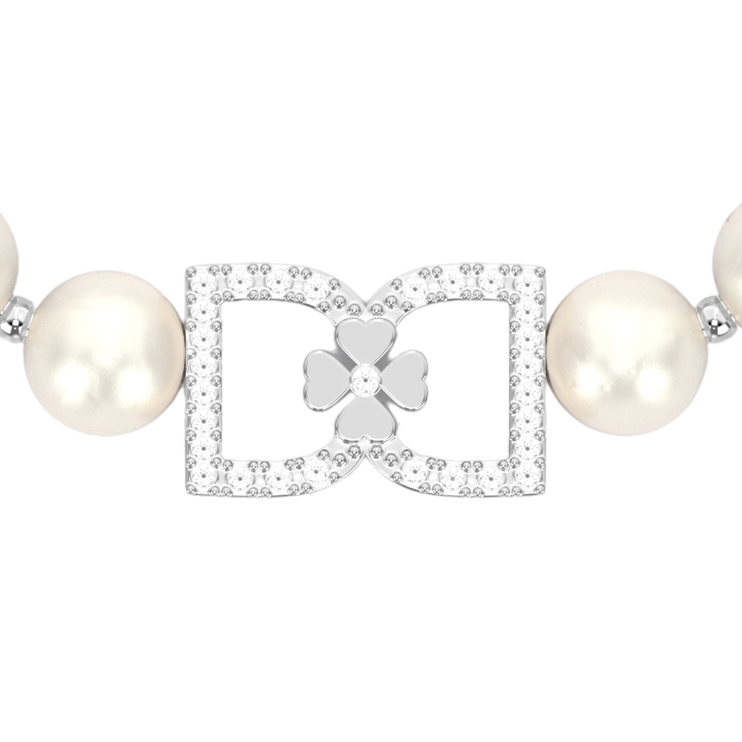 DD Parel Armband met Diamanten - Zilver