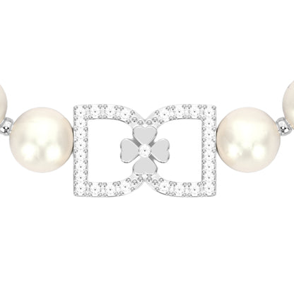 DD Parel Armband met Diamanten - Zilver