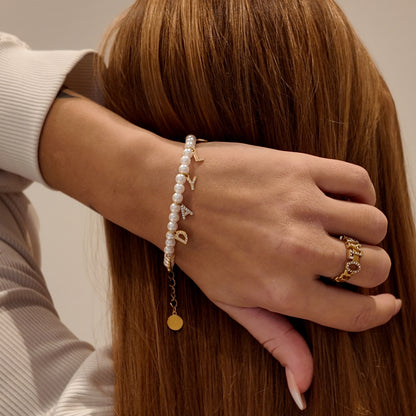 Parel Armband - Goud