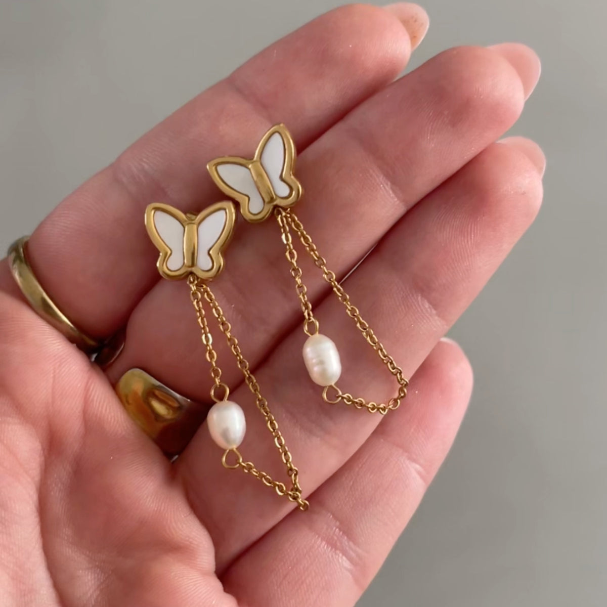 Iris Oorbellen - Goud