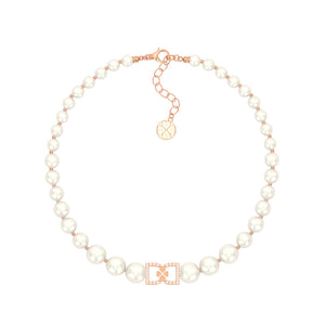 DD Choker met Diamant - Roségoud