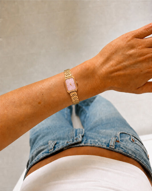 Aira Horloge - Goud / Roze