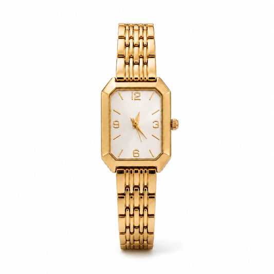 Aira Horloge - Goud / Wit