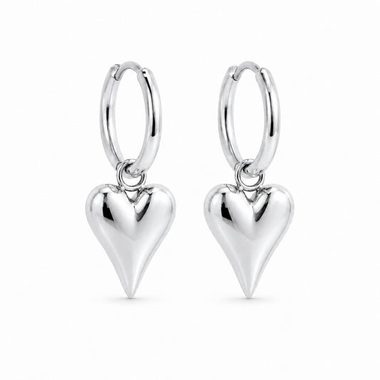 Alva Hart Oorbellen Petit - Zilver