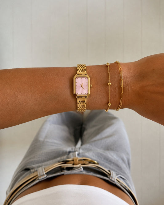 Amara Horloge - Goud / Roze