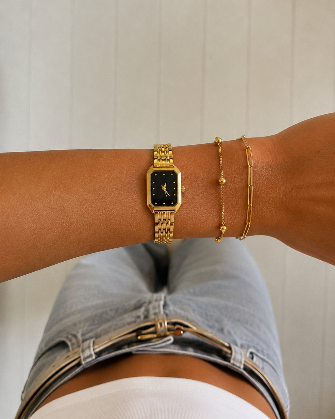 Amara Horloge - Goud / Zwart