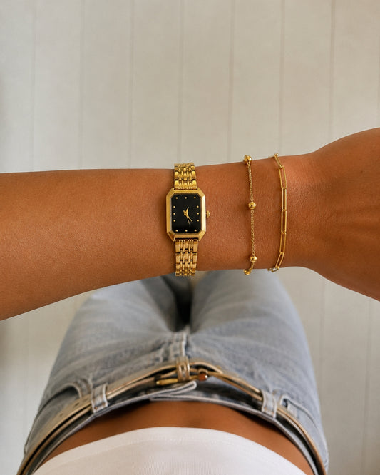 Amara Horloge - Goud / Zwart