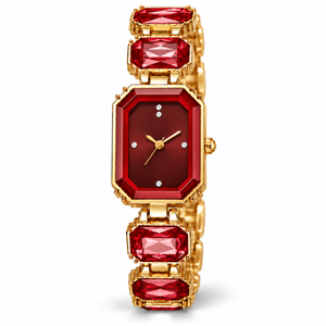 Antonia Horloge - Goud / Rood