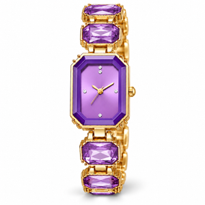 Antonia Horloge - Goud / Paars