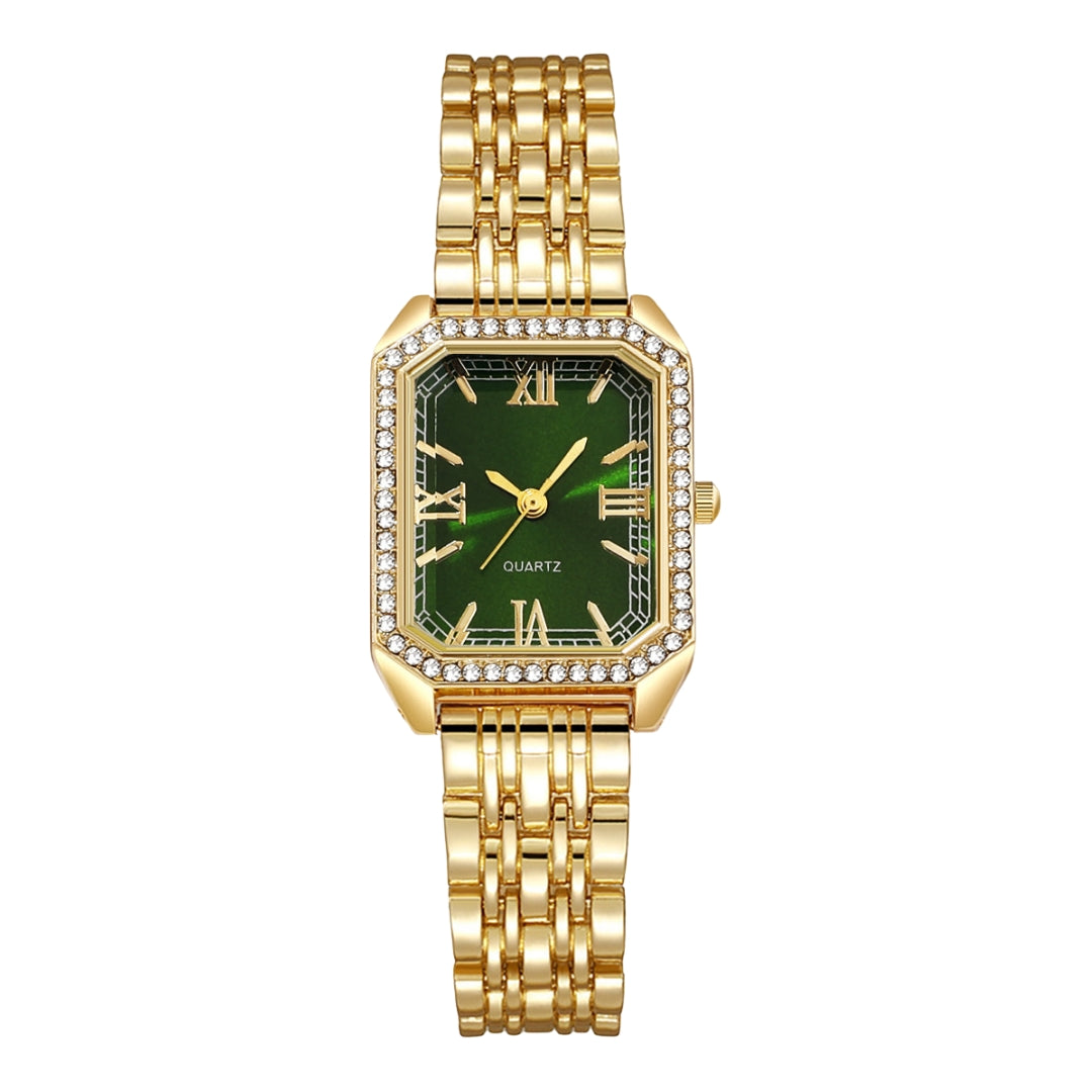 Aven Horloge - Goud / Groen
