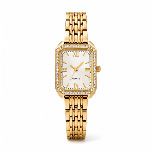 Aven Horloge - Goud / Wit