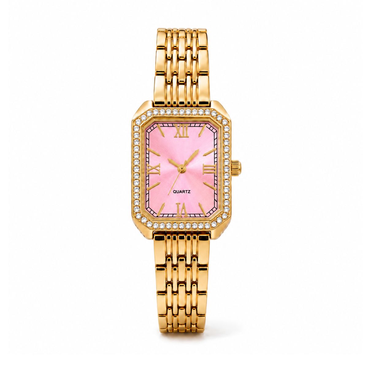 Aven Horloge - Goud / Roze