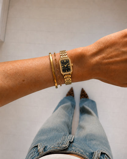 Aven Horloge - Goud / Zwart