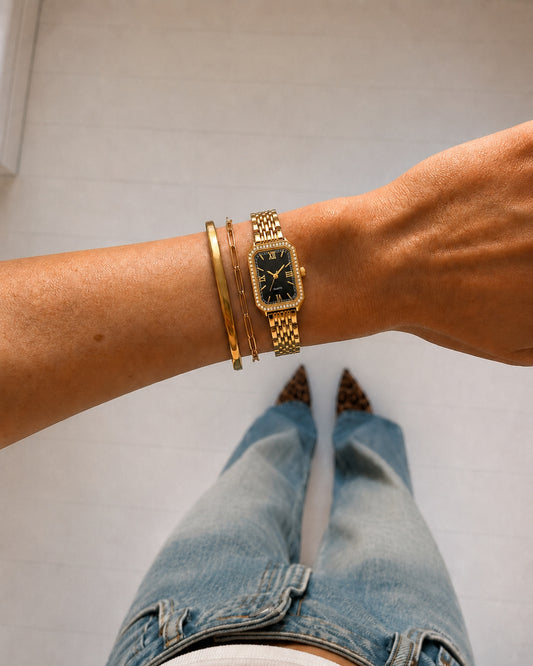 Aven Horloge - Goud / Zwart