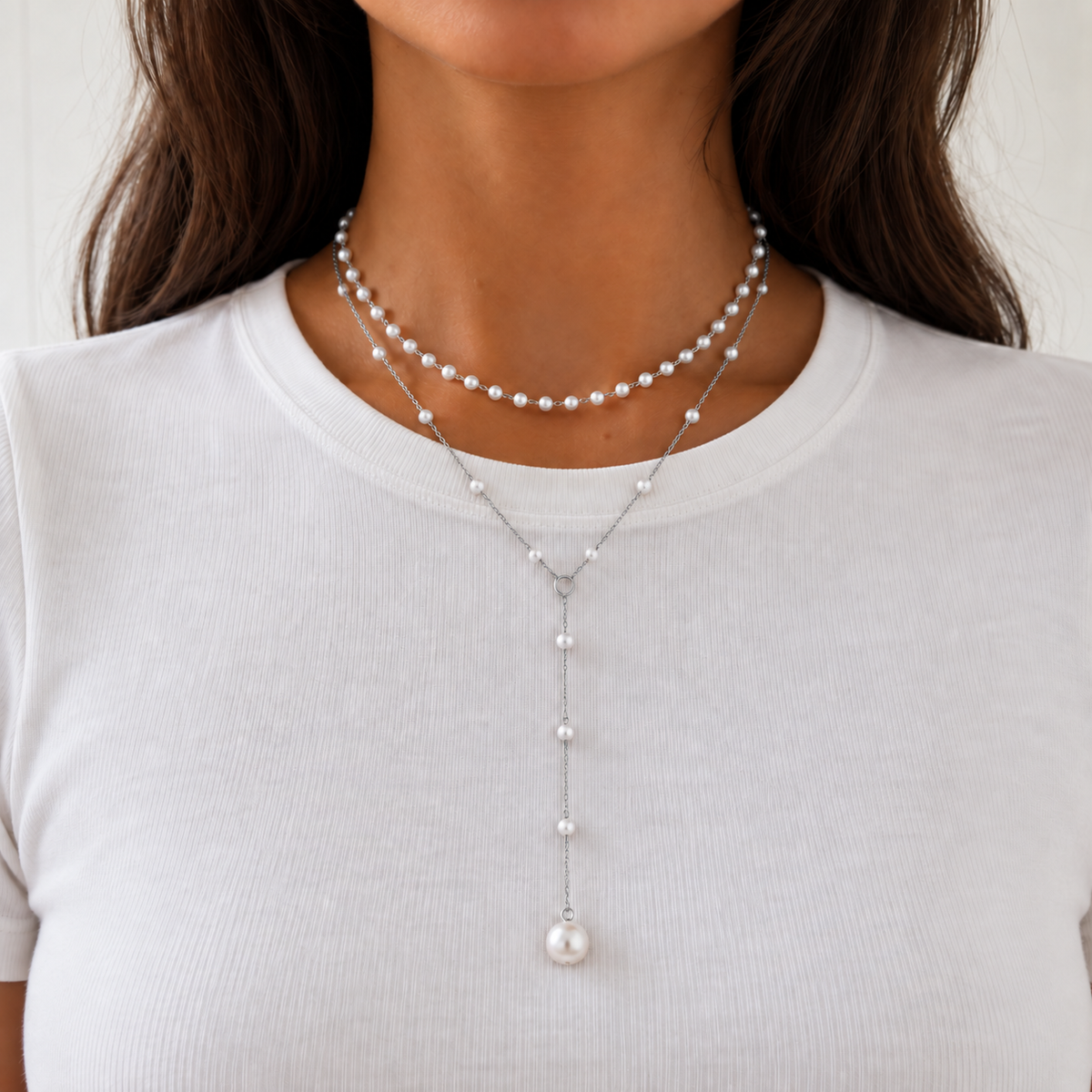 Seraphina Parelketting – Zilver