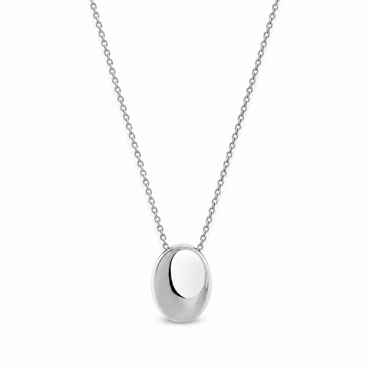 Viona Oval Ketting – Zilver