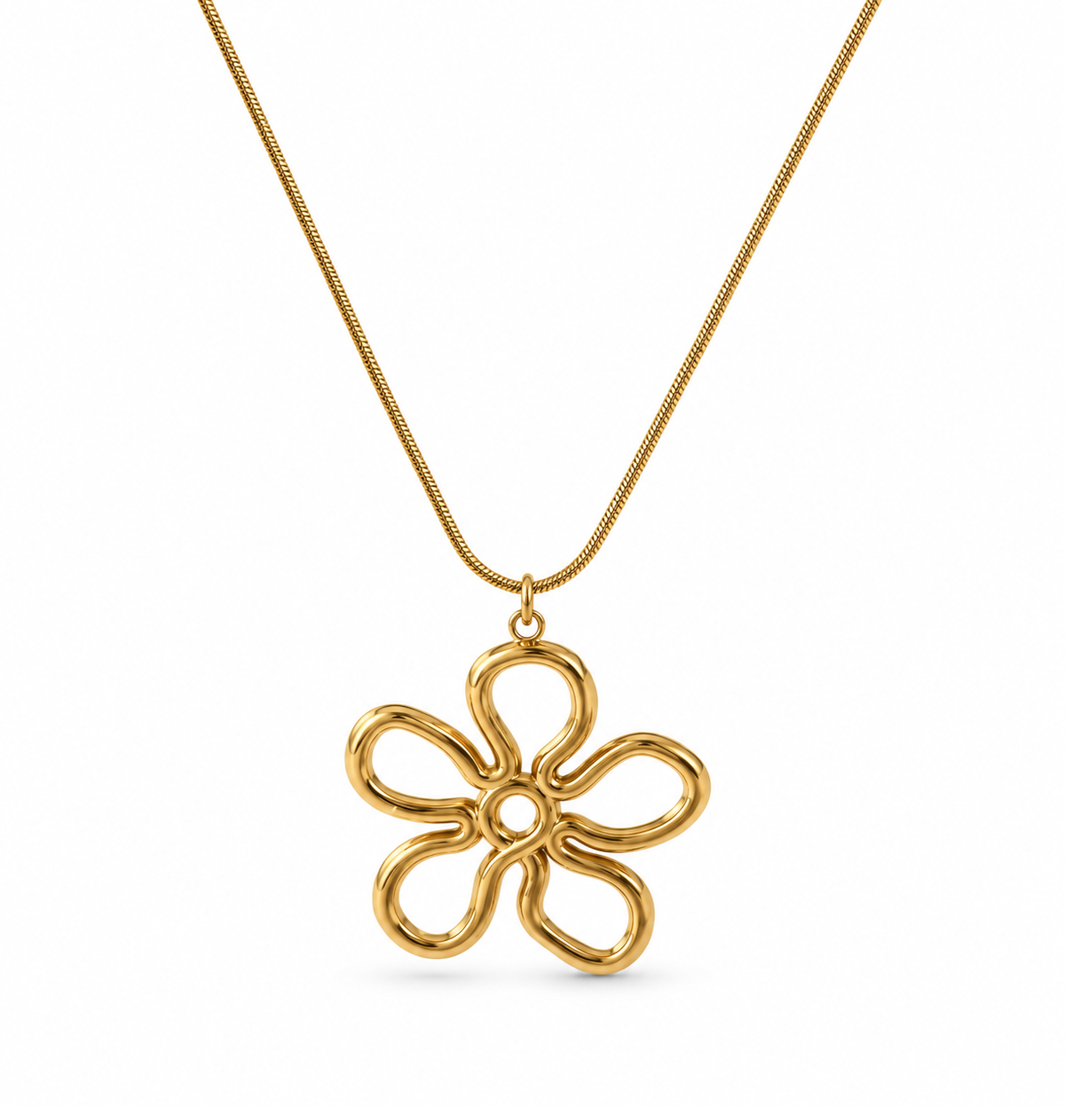 Avela Bloem Ketting – Goud