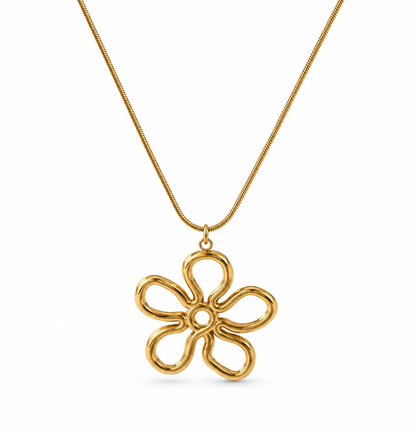 Avela Bloem Ketting – Goud
