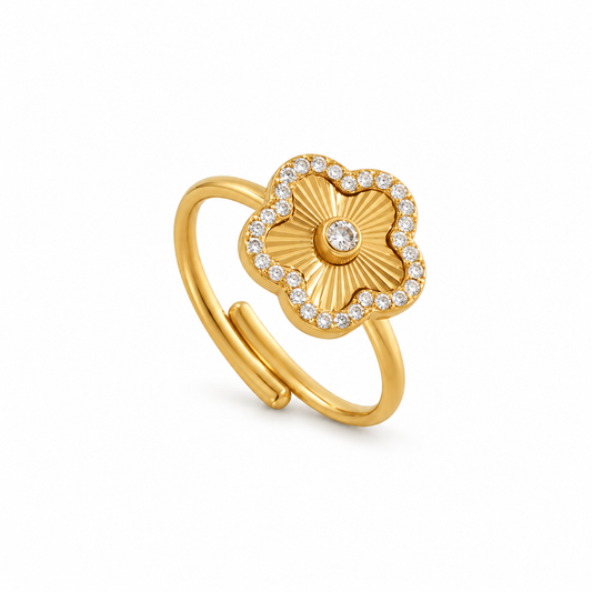 Evelia Bloom Diamanten Ring - Goud