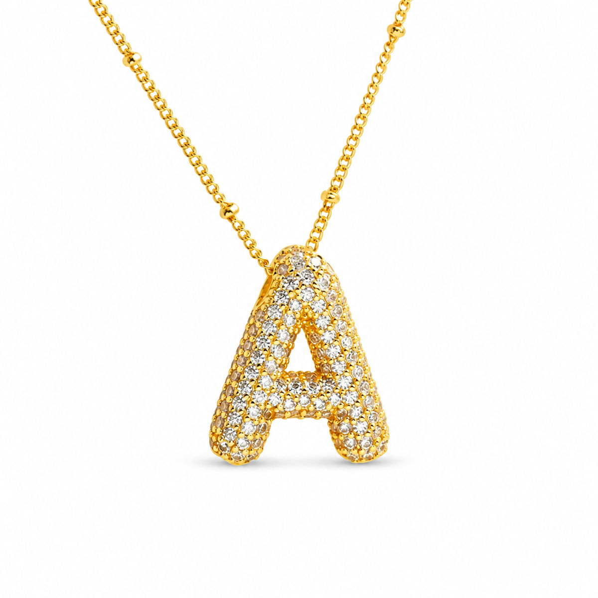 Stevige Letterketting - Goud
