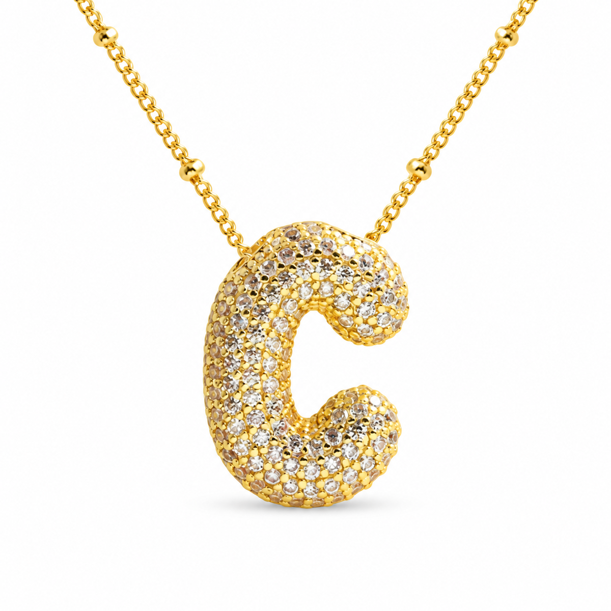 Stevige Letterketting - Goud