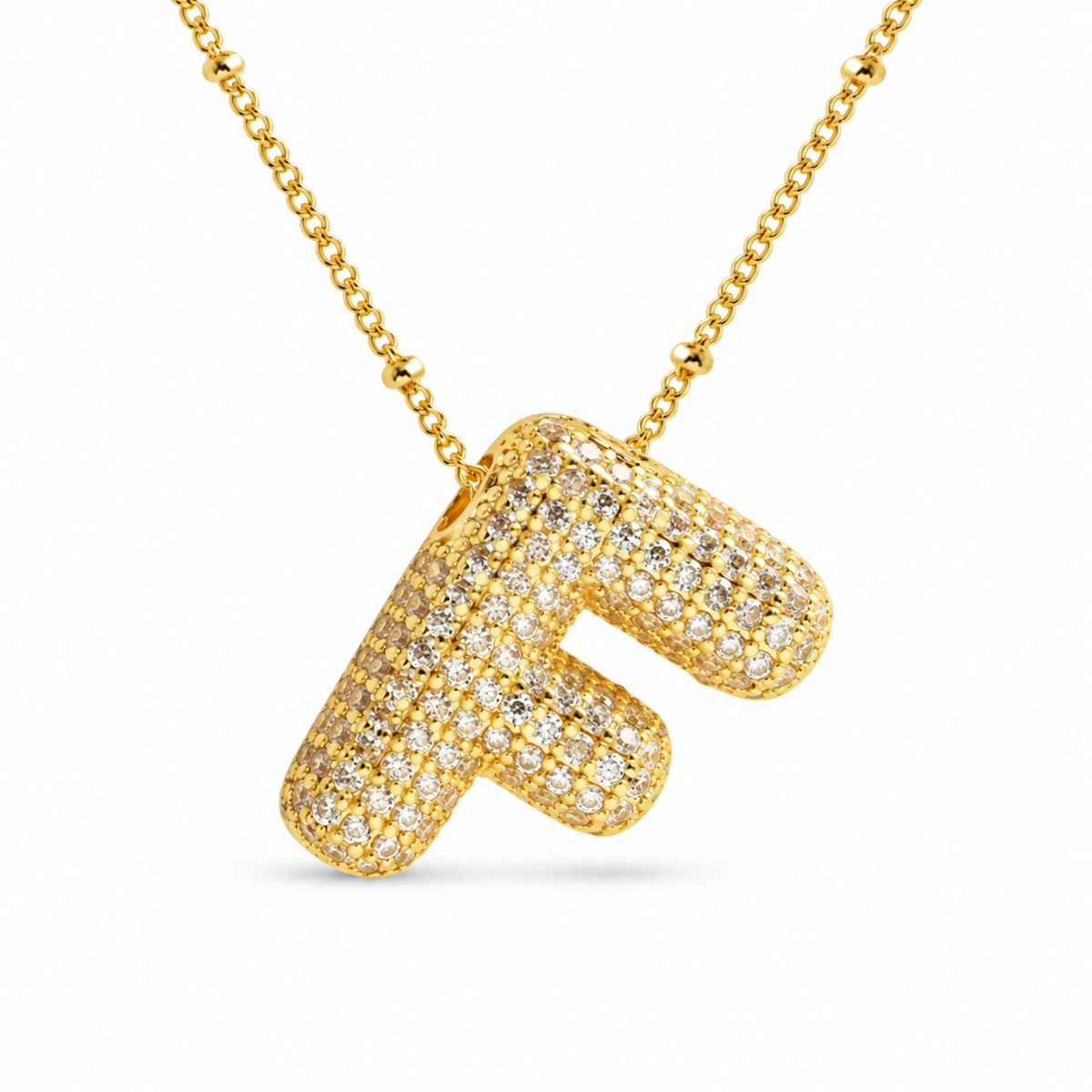 Stevige Letterketting - Goud