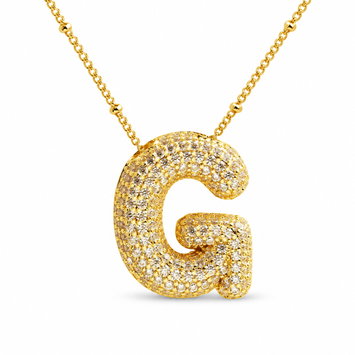 Stevige Letterketting - Goud