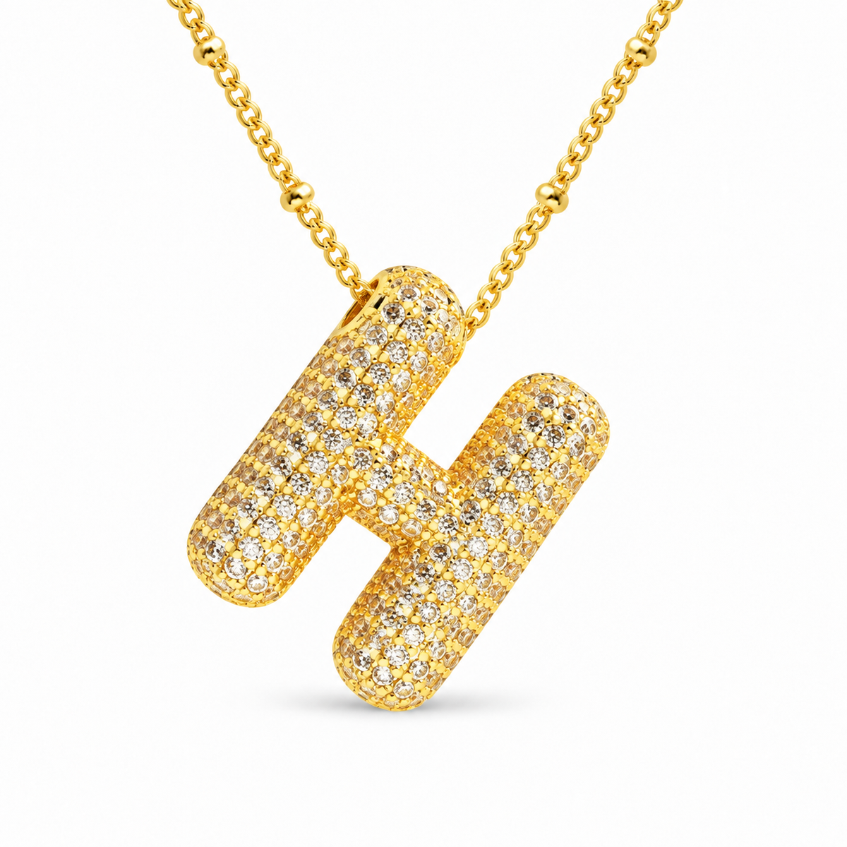 Stevige Letterketting - Goud