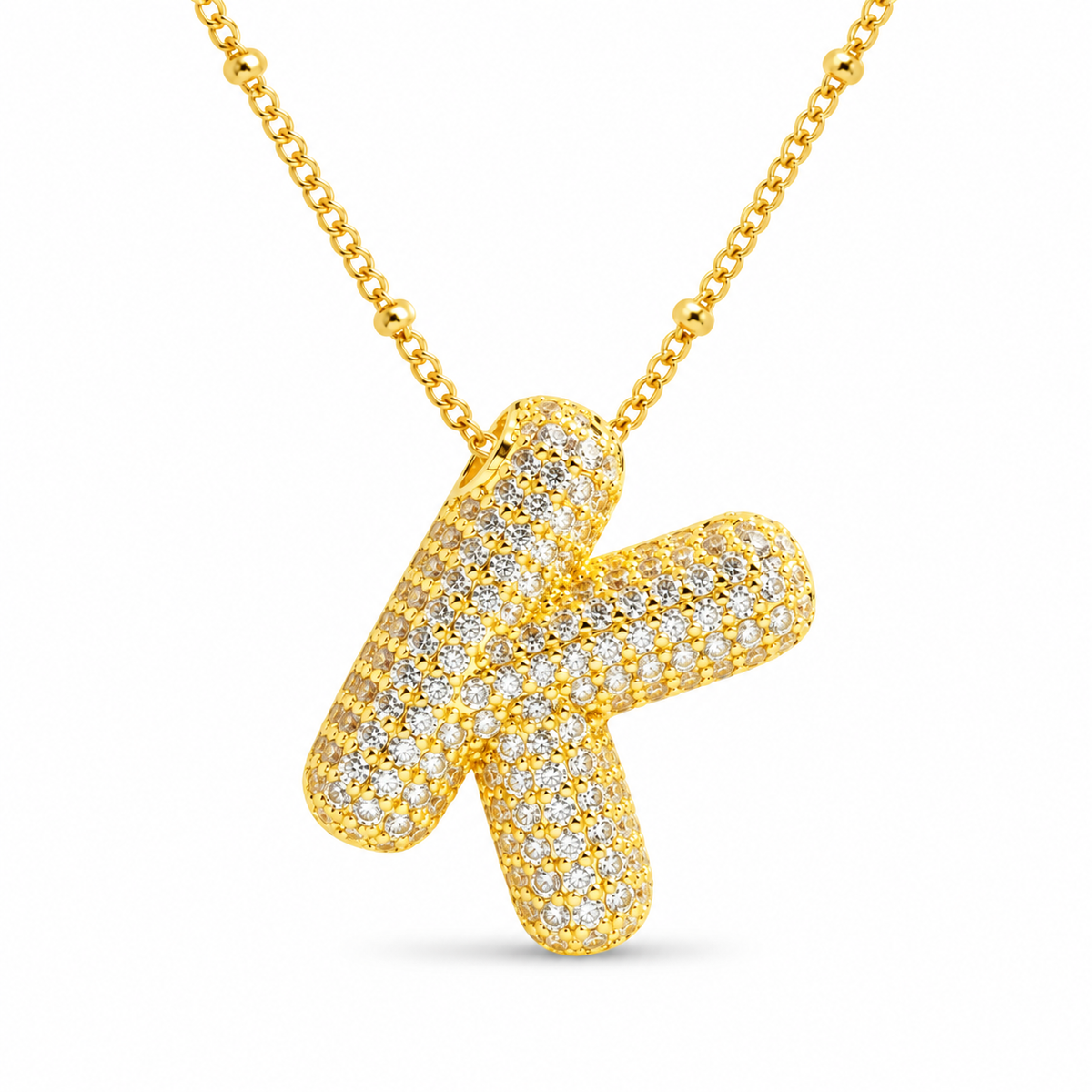 Stevige Letterketting - Goud