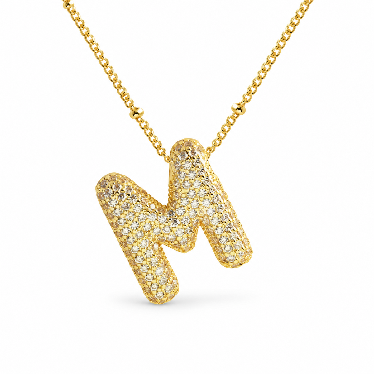 Stevige Letterketting - Goud