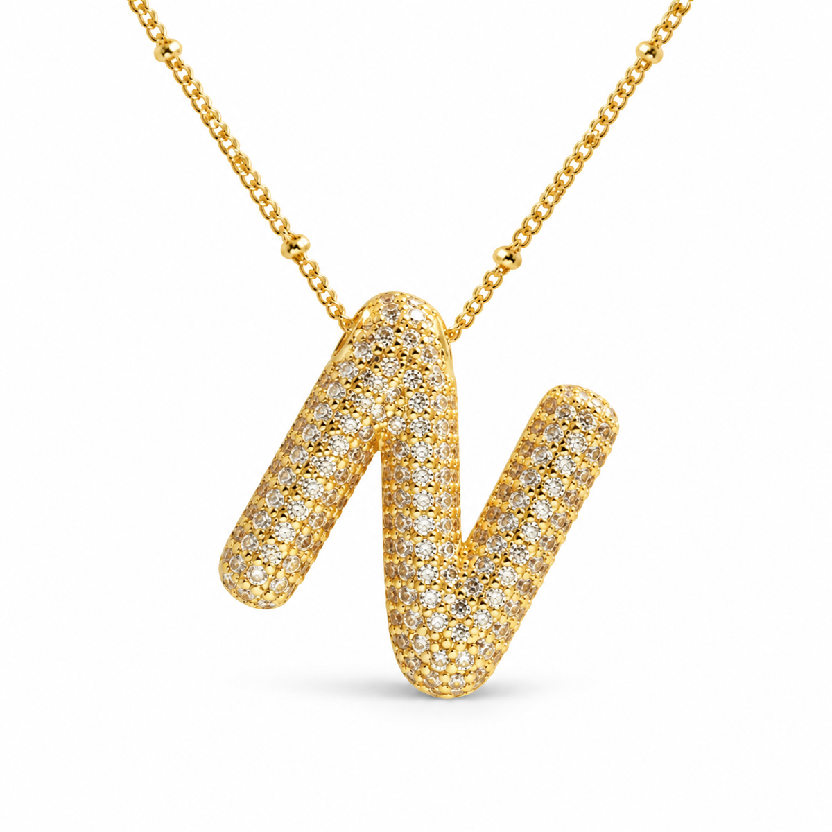 Stevige Letterketting - Goud