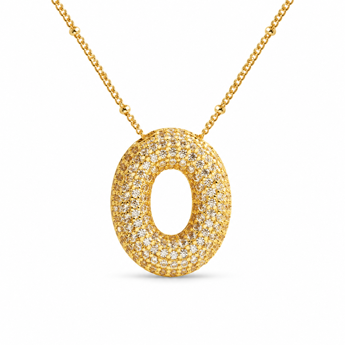 Stevige Letterketting - Goud