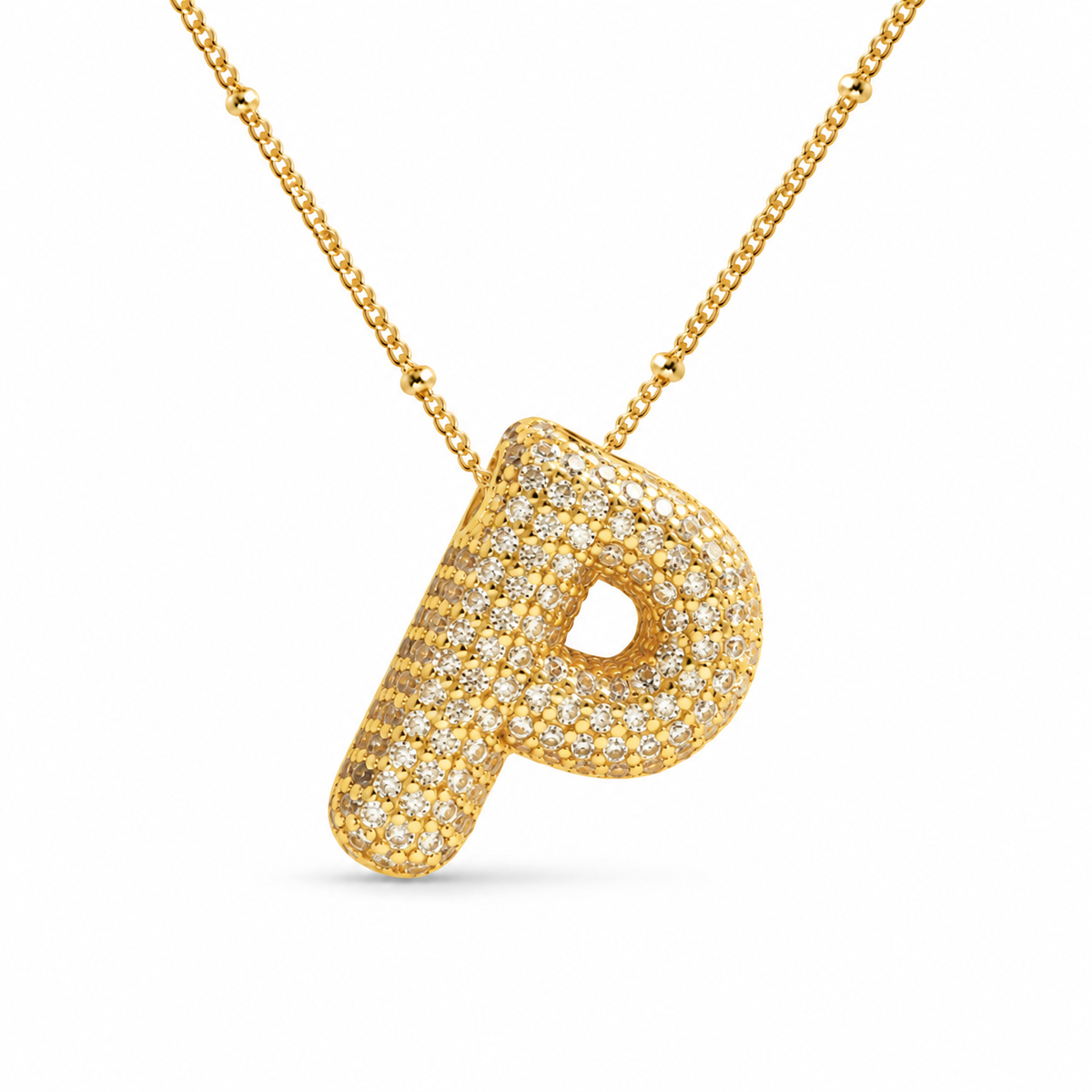 Stevige Letterketting - Goud