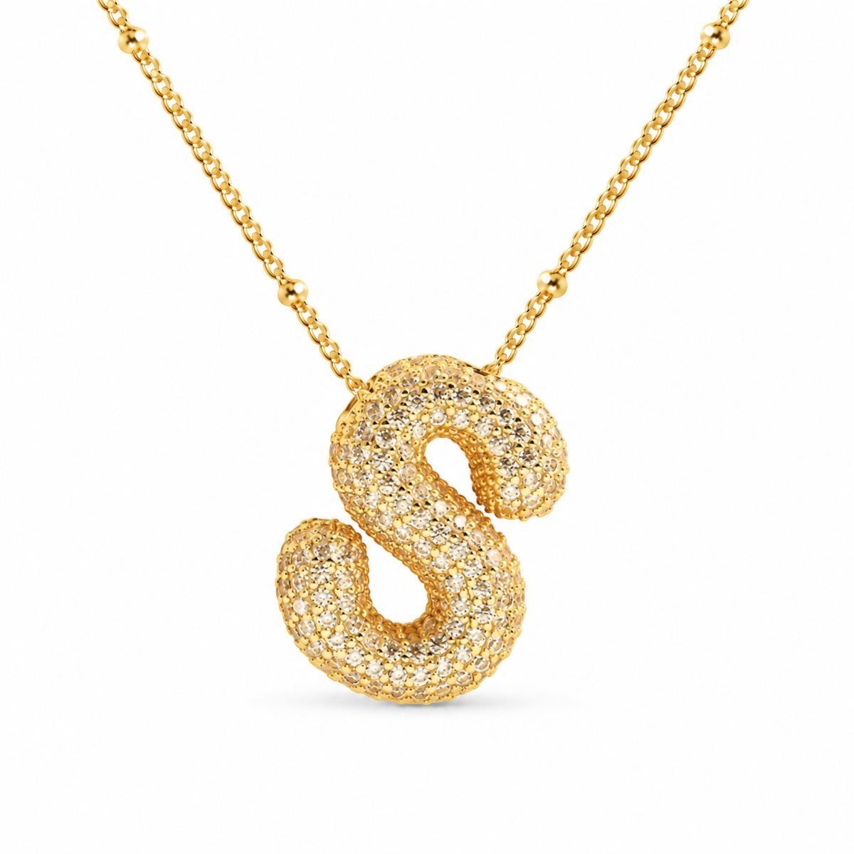 Stevige Letterketting - Goud