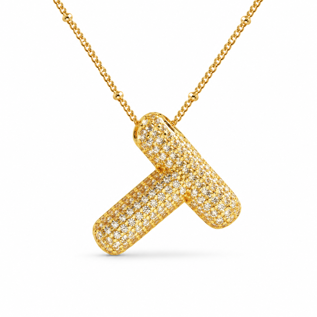 Stevige Letterketting - Goud