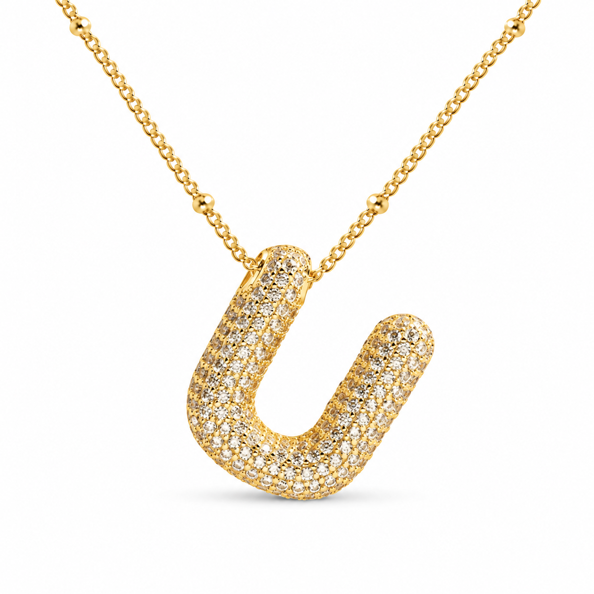 Stevige Letterketting - Goud