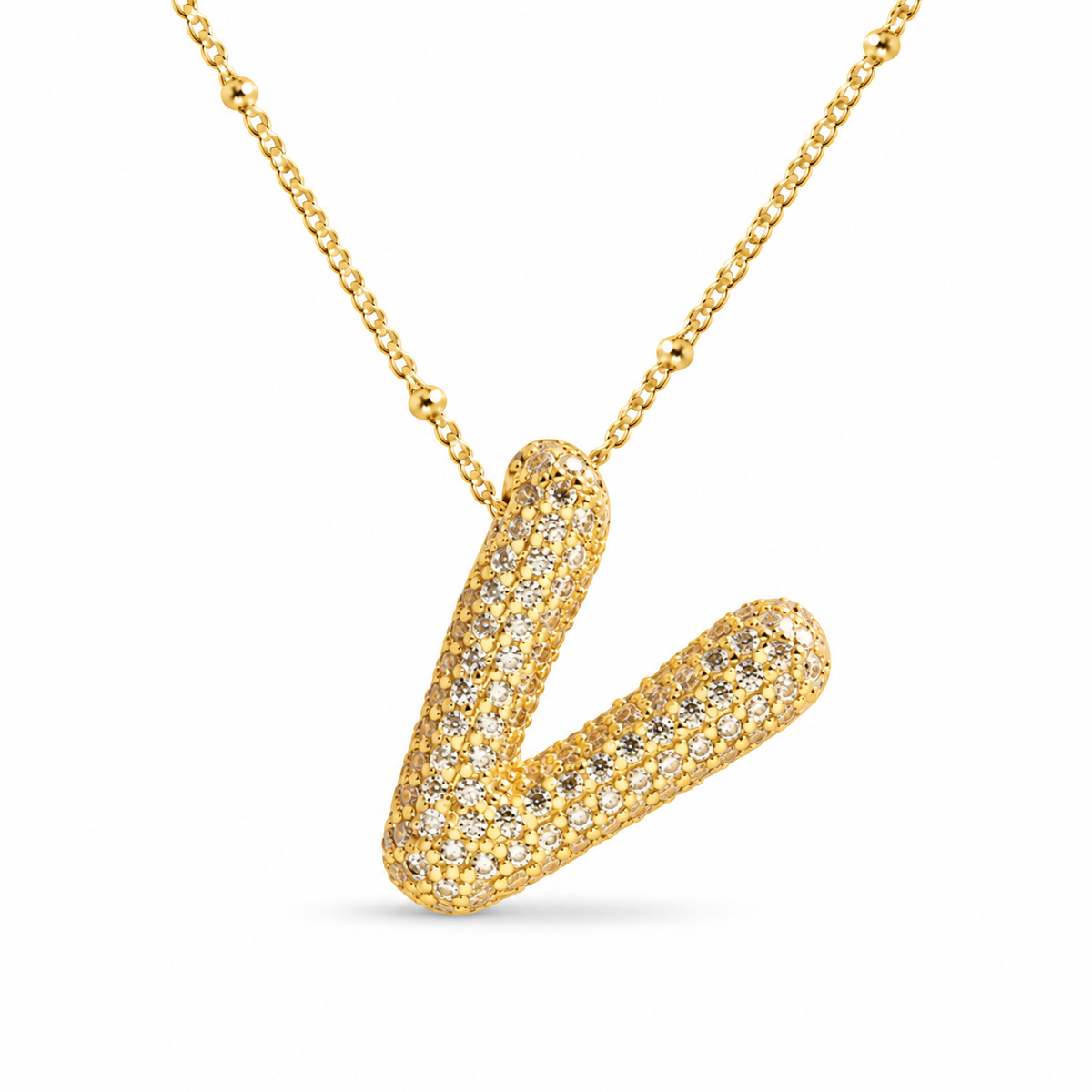 Stevige Letterketting - Goud