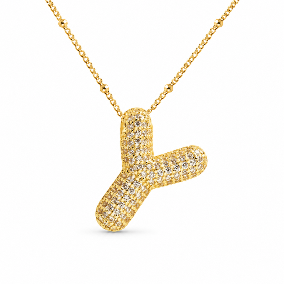 Stevige Letterketting - Goud